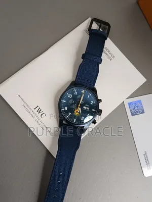 Iwc Top Gun Blue Strap Watch for Gentlemen