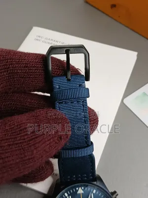 Iwc Top Gun Blue Strap Watch for Gentlemen