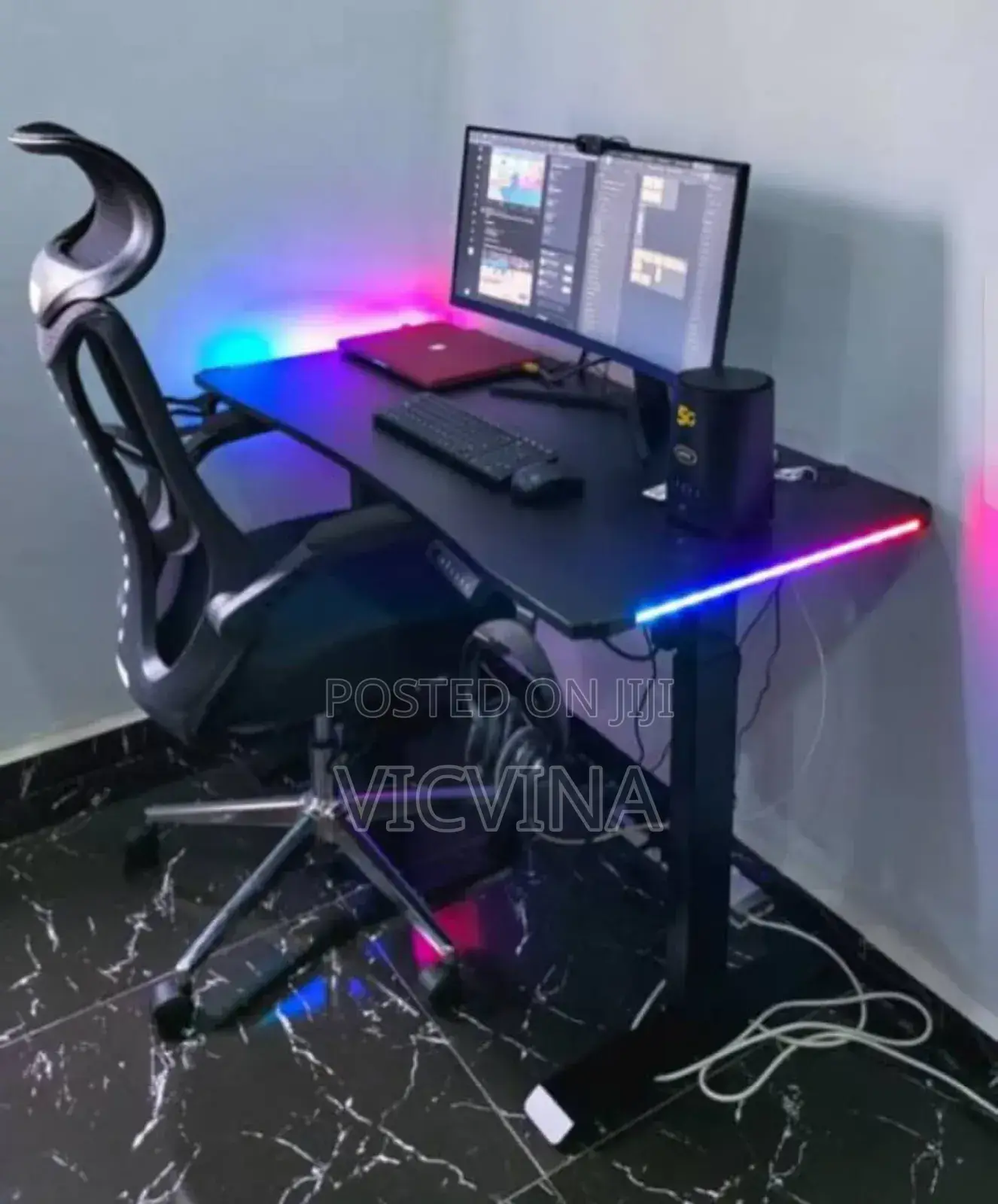 Rgb Electric Height Adjustable Computer Table