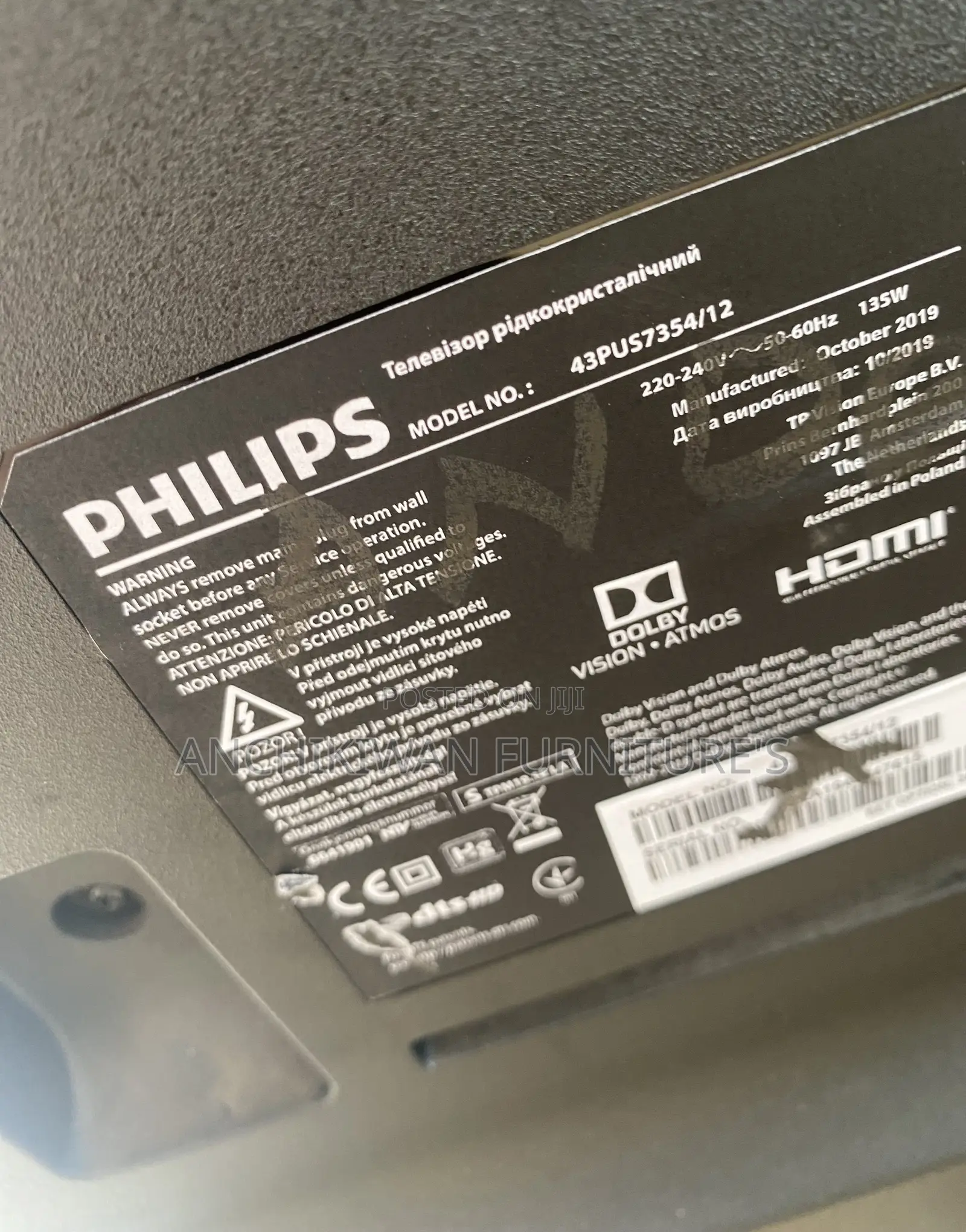 Philips 43 Inches Smart/Digital Satellite/Bluetooth
