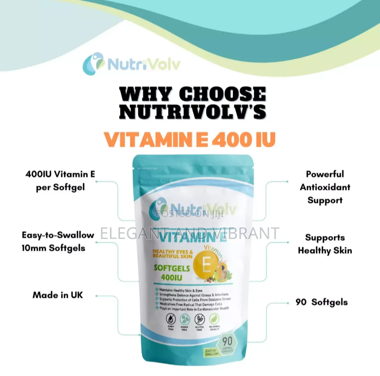 Vitamin E 400iu -Skincare,Wrinkles,Antioxidant, Immune Boost