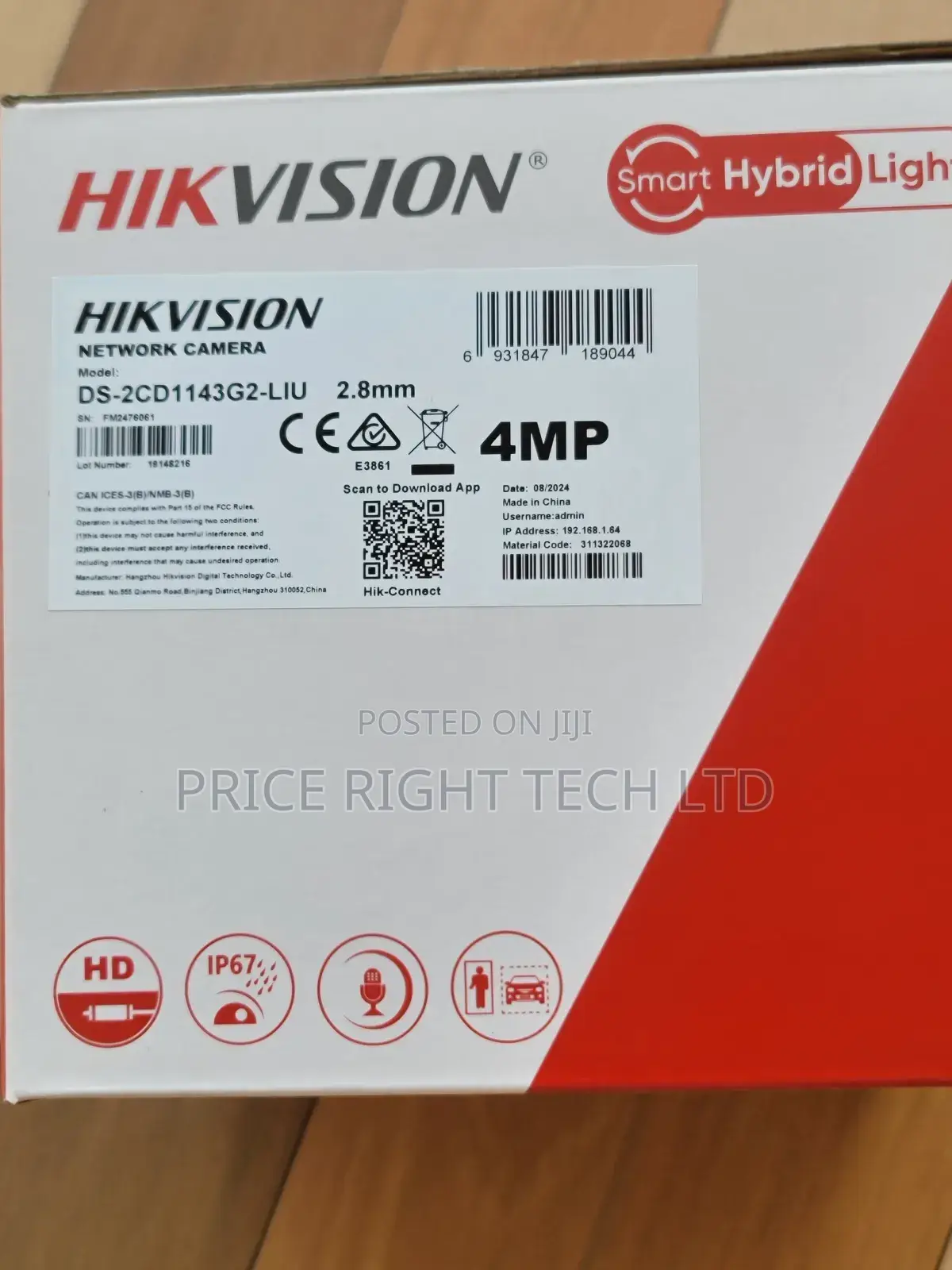 Hikvision 4mp Ds-2cd1143g2-Liu Smart Hybrid Network Camera