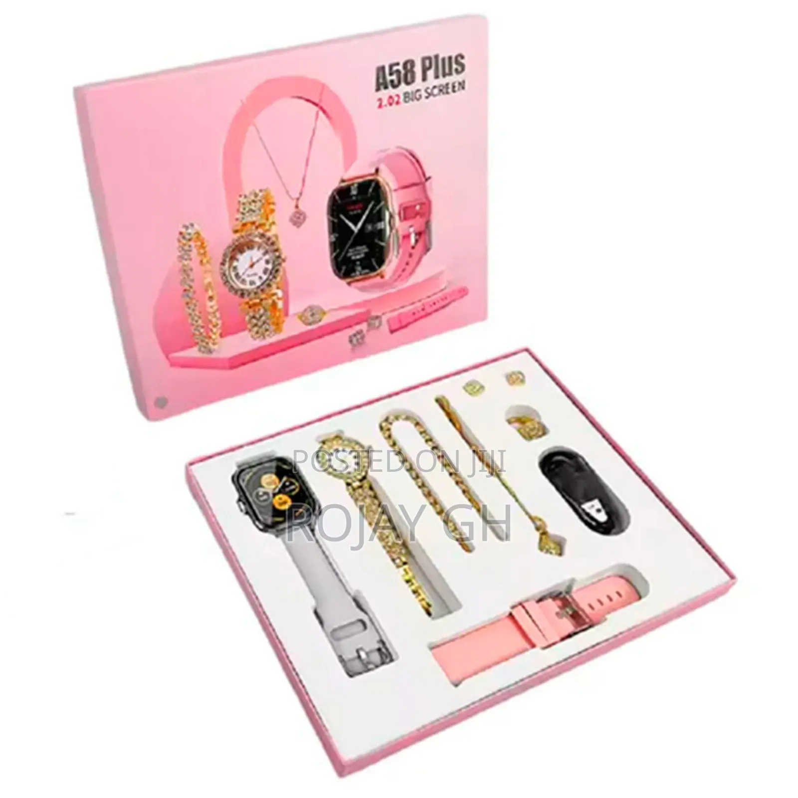 A58 Plus Lady's Gift Smartwatch Set - Silver