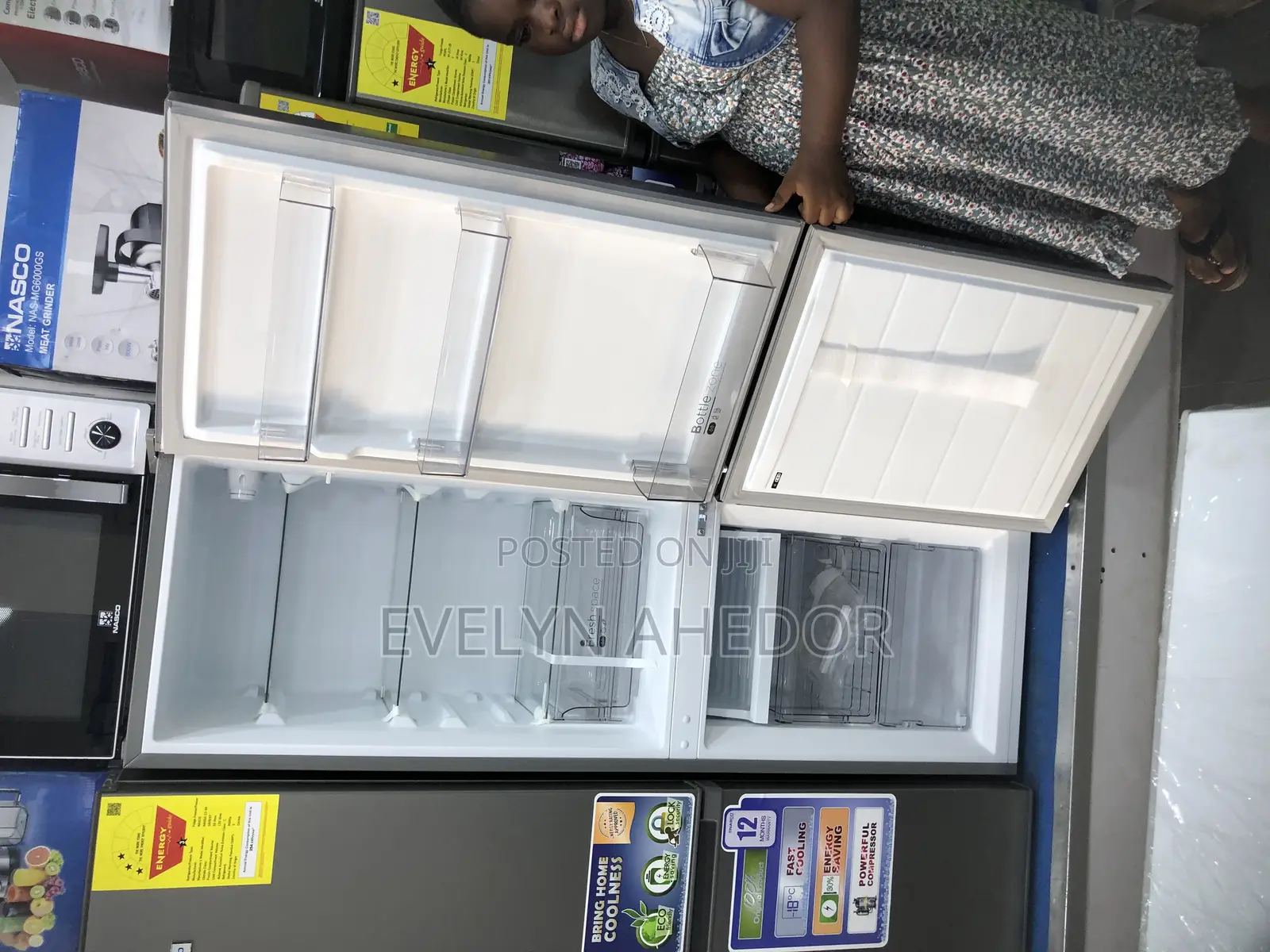 Promo Midea Bottom Freezer 174 Liters Brand New Available