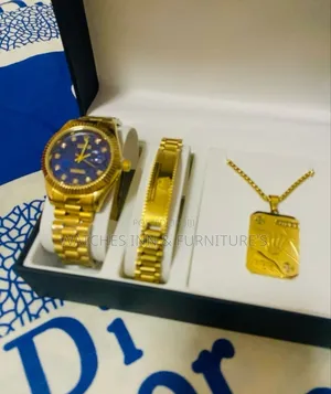 Rolex Men's Set ( Watch+Bracelet+Chain )