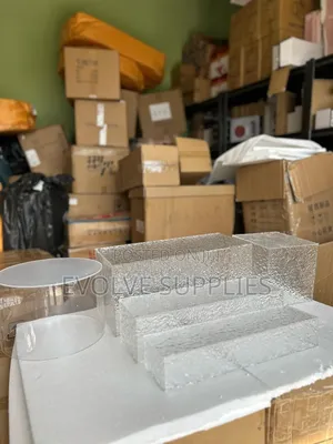 5 Set Acrylic Ripple Riser for Food/Drink Set Up