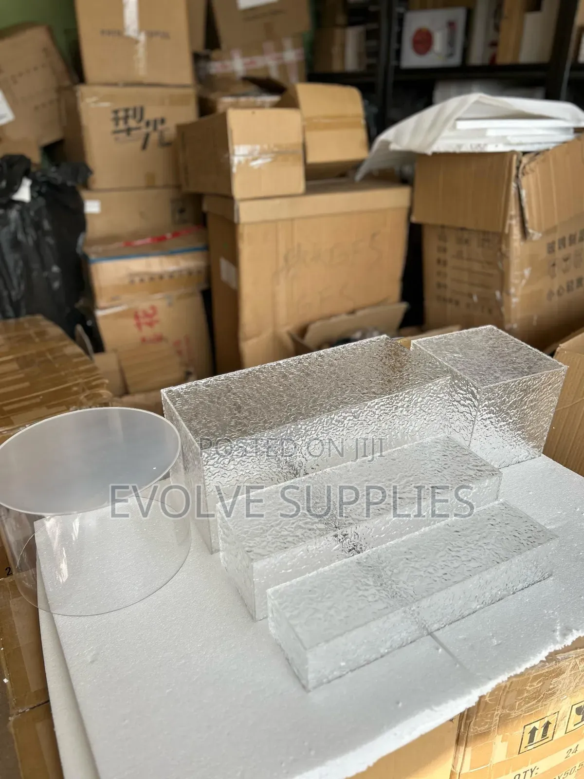 5 Set Acrylic Ripple Riser for Food/Drink Set Up