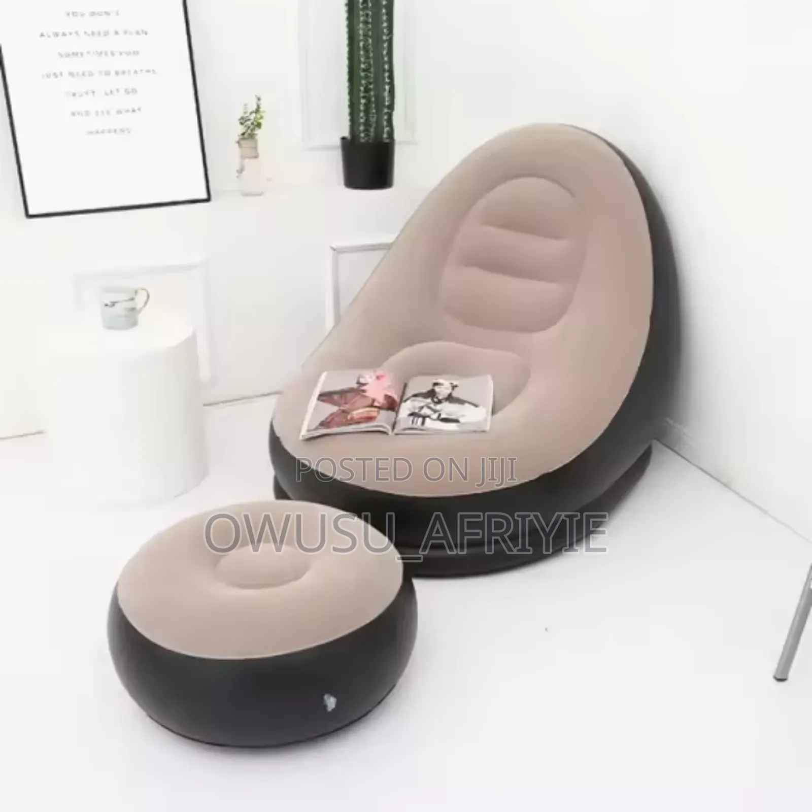 Inflatable Lazy Sofa With Foot Stool
