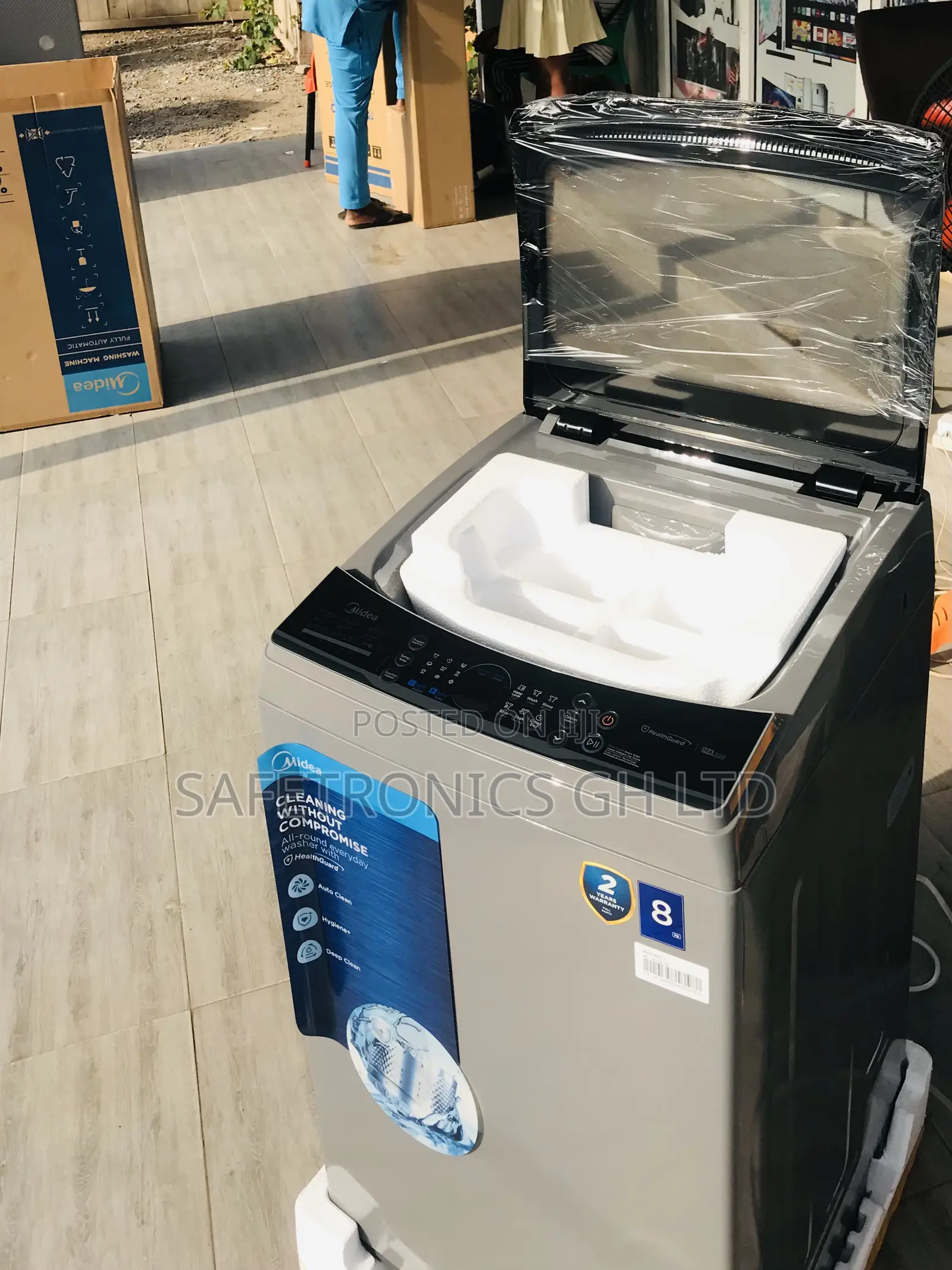 Get Best Midea 8kg Topload Fullauto Grey Washer
