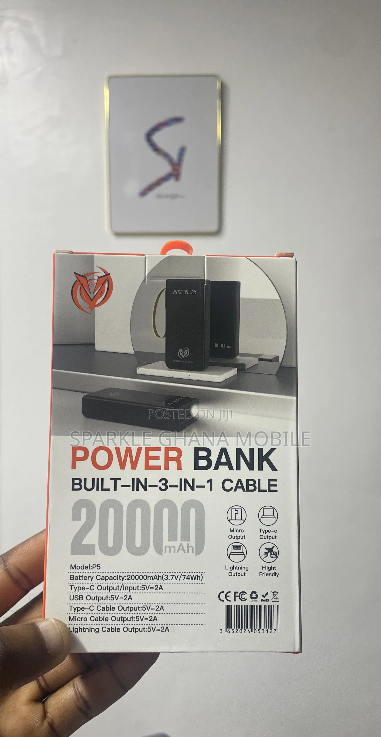 20000mah Power Bank With Led Light