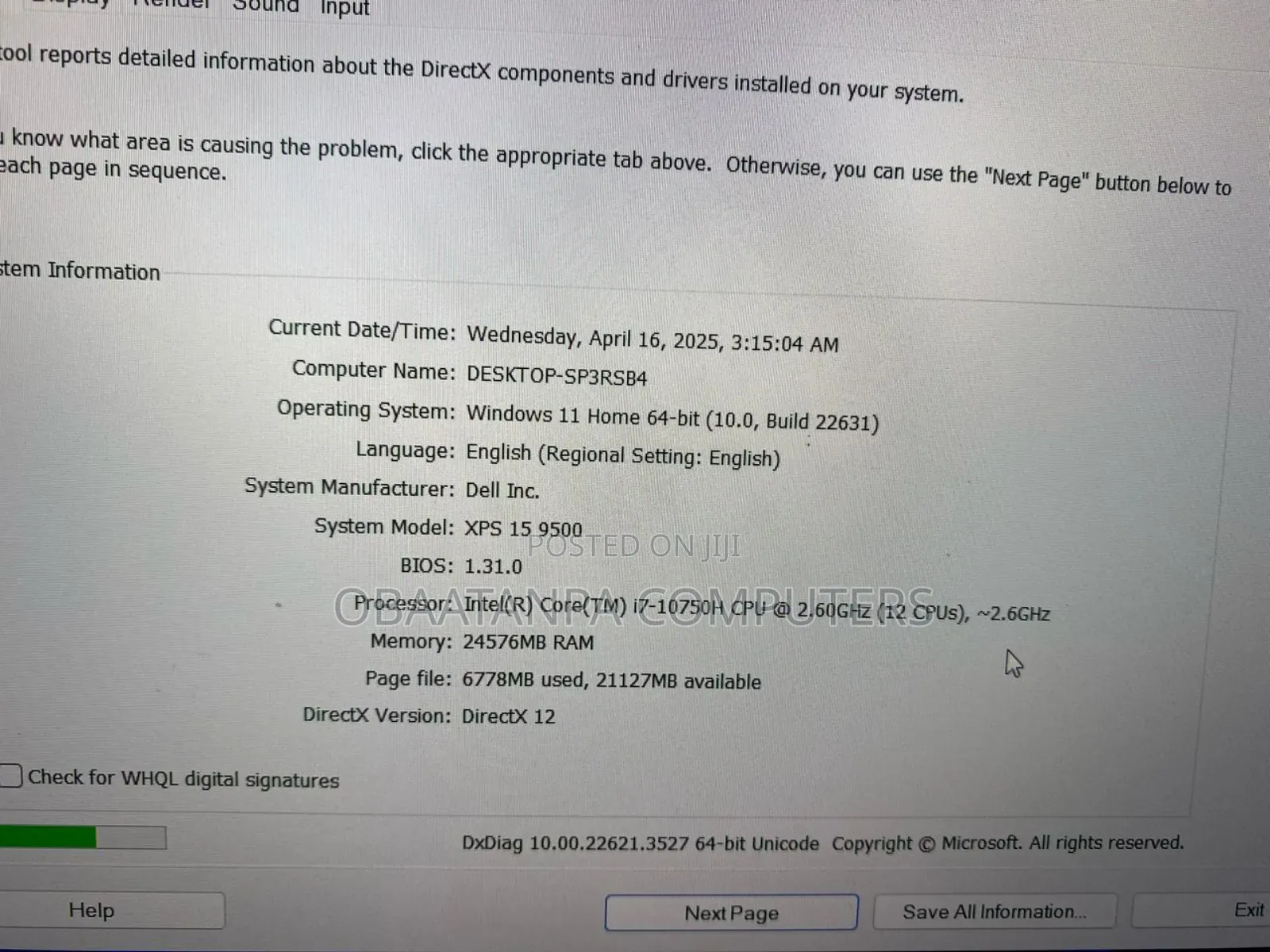 New Laptop Dell XPS 15 24GB Intel Core i7 SSD 1T