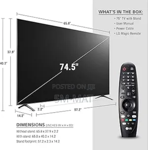 Nanocell Lg Tv 75" Nano97 Series, Cinema Screen Design
