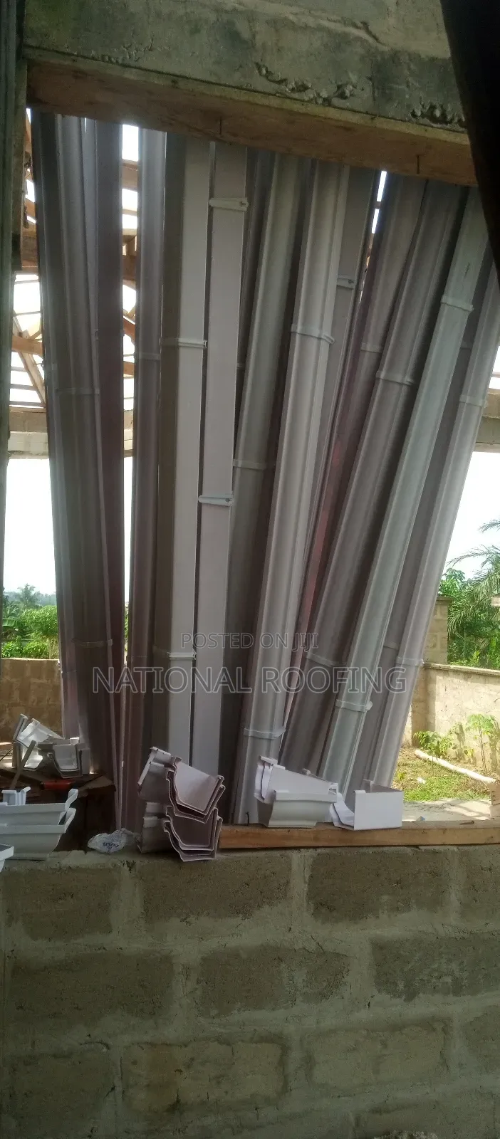 Rain Gutter Profile and Down Pipes