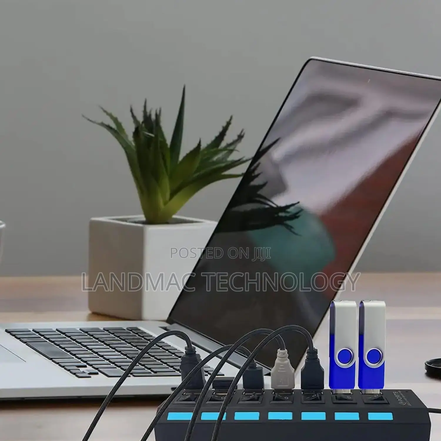 7 Port Usb 2.0 High Speed Power Splitter Switch On/Off