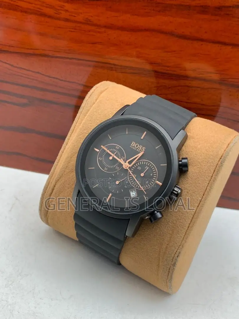 Boss Chronograph Silicone/ Rubber Strap