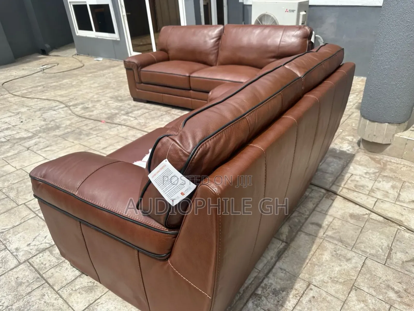 Myars 91" Leather Sofa