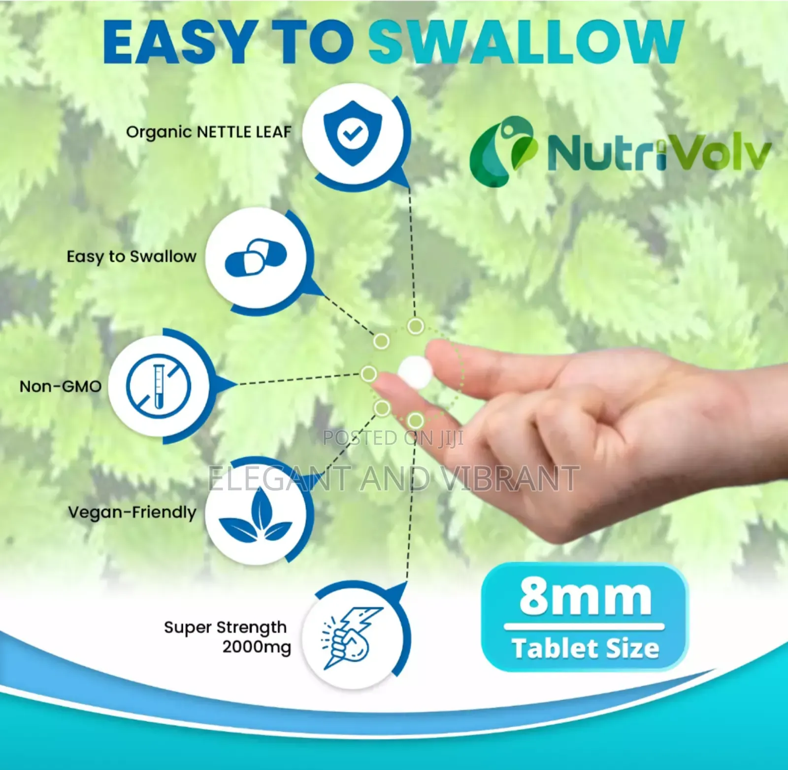 Nettle Leaf 2000mg-Prostate Health Arthritis Allergy Support