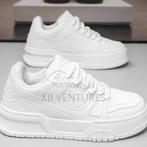 Casual Stylish Men's White Fashion Sneakers