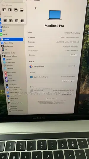 Laptop Apple MacBook Pro 2019 16GB Intel Core i7 SSD 500GB