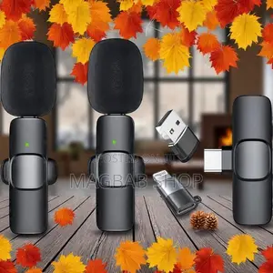 Double Wireless Microphone for Interview Livestream Etc
