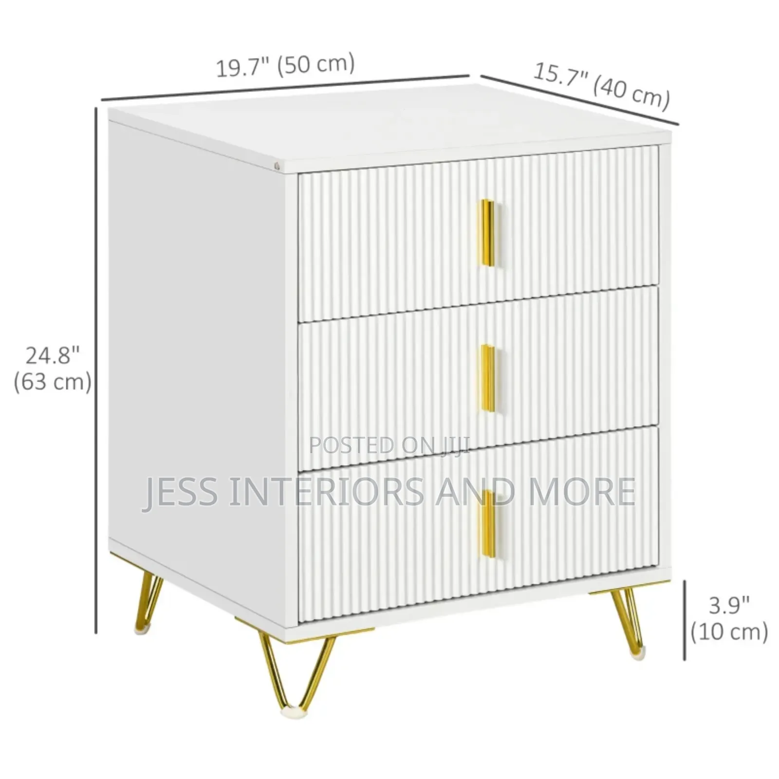 3 Drawer Bedside Table