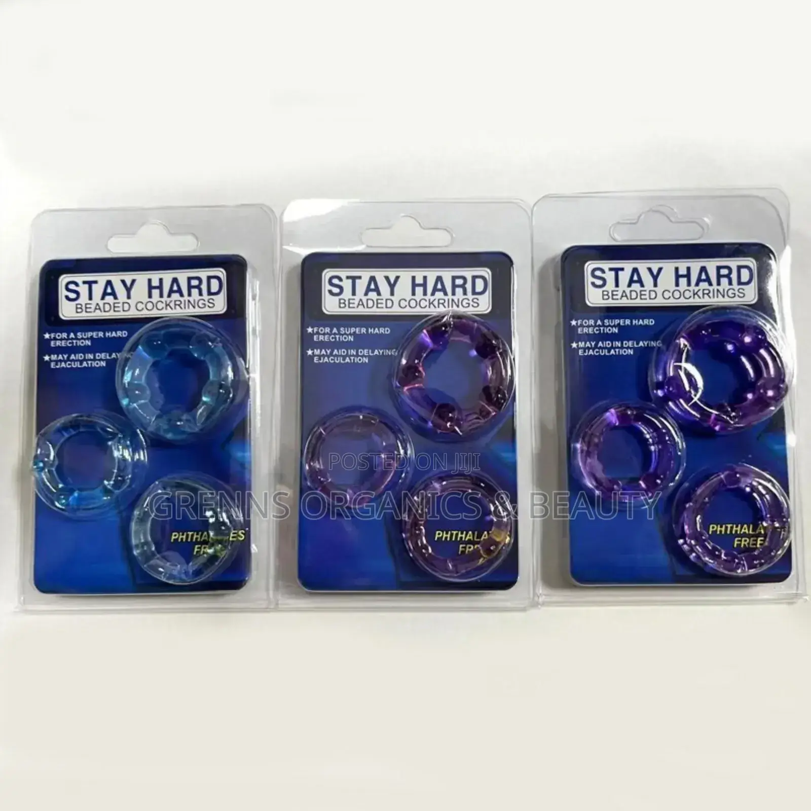 3pieces Set Beaded Cockrings, Ejaculation Erection Helper