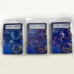 3pieces Set Beaded Cockrings, Ejaculation Erection Helper