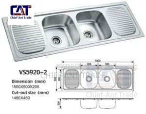 Kitchen Sink Double Arm Long