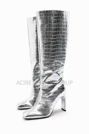 Zara Laminated Heeled Boots