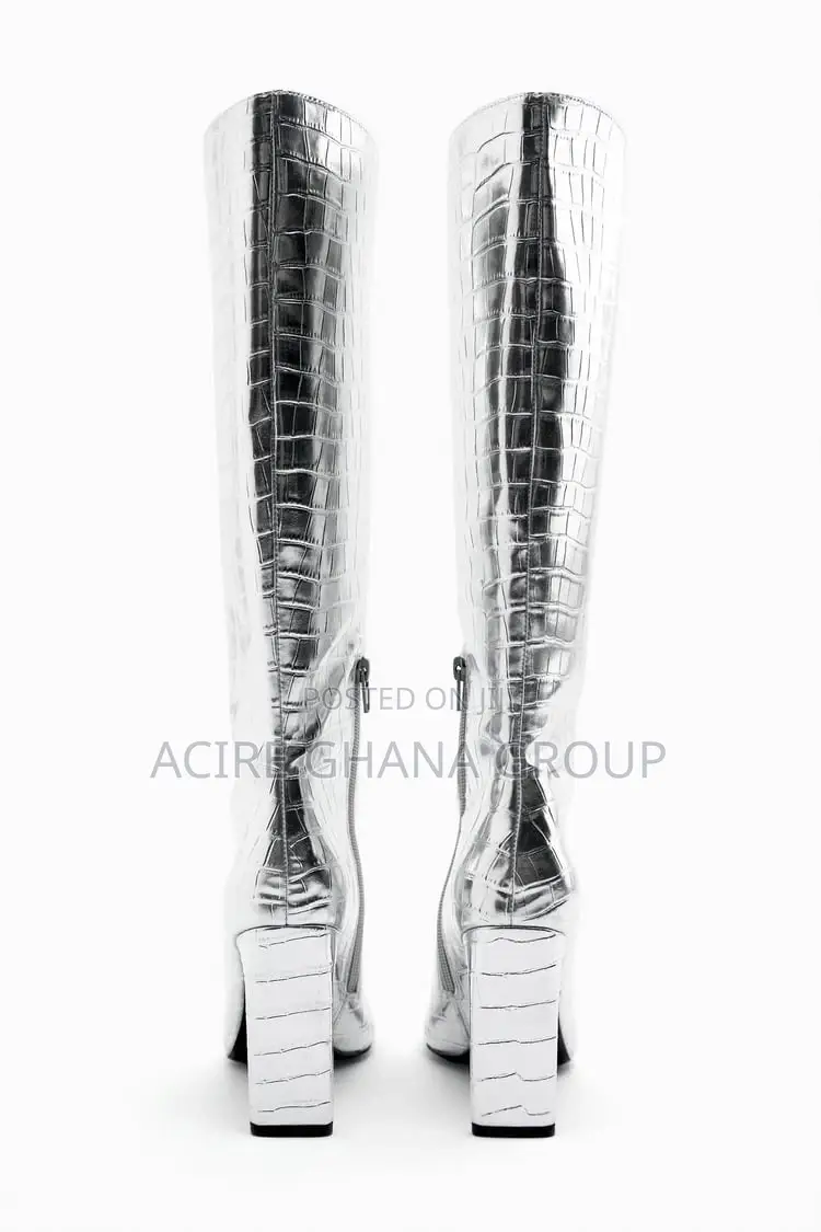 Zara Laminated Heeled Boots