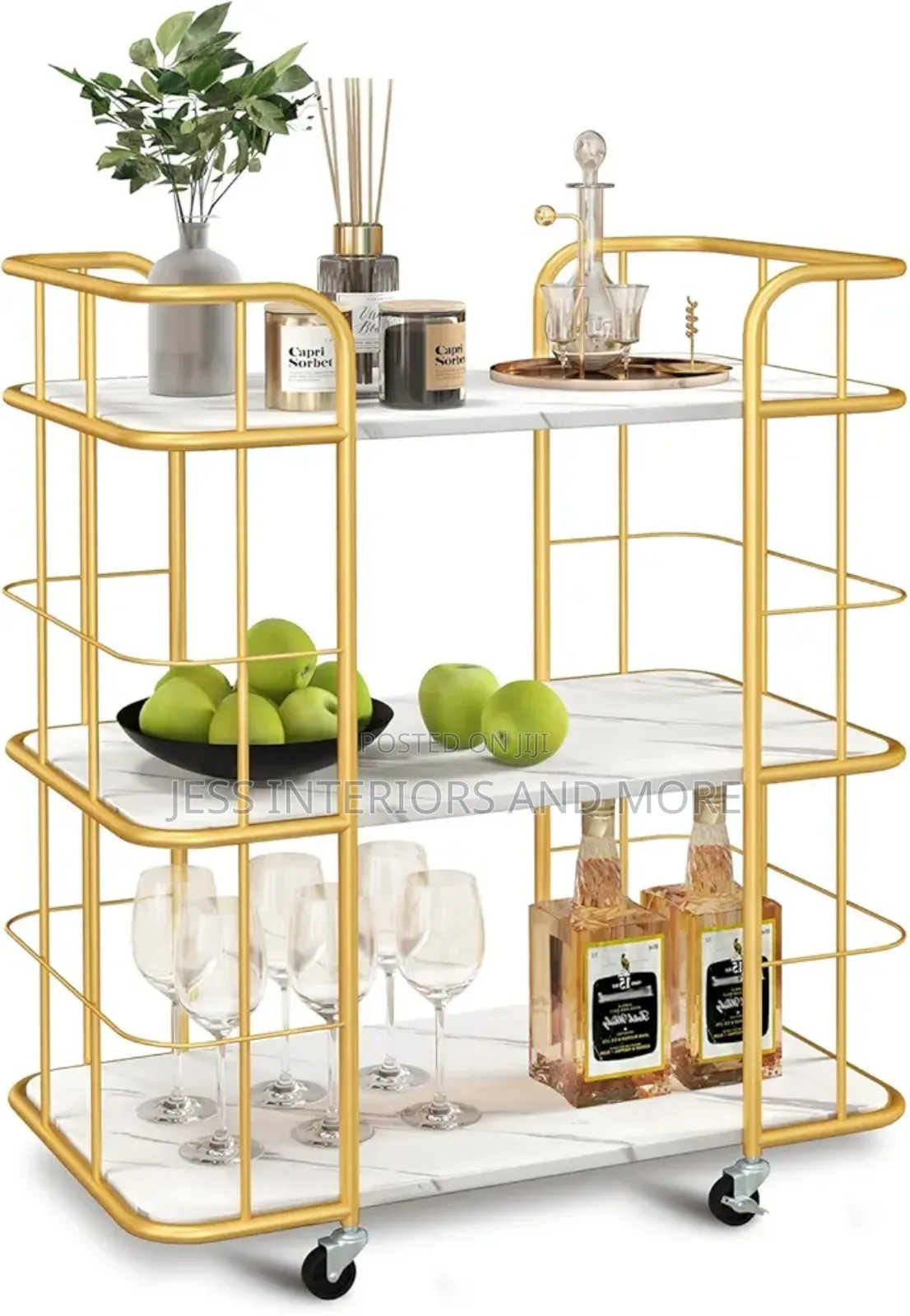 3-Tier Serving Cart/ Trolley