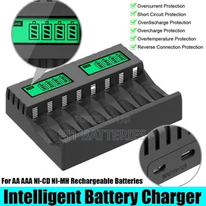 8 Slot Battery Charger Aa Aaa Ni-Cd Ni-Mh Batteries