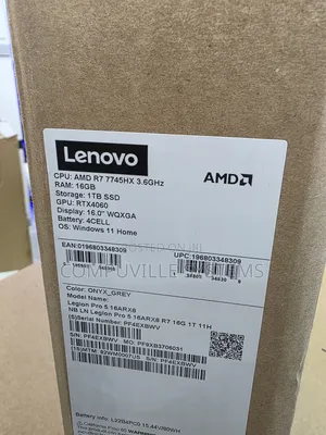 New Laptop Lenovo Legion 5i 16GB AMD Ryzen 7 SSD 1T