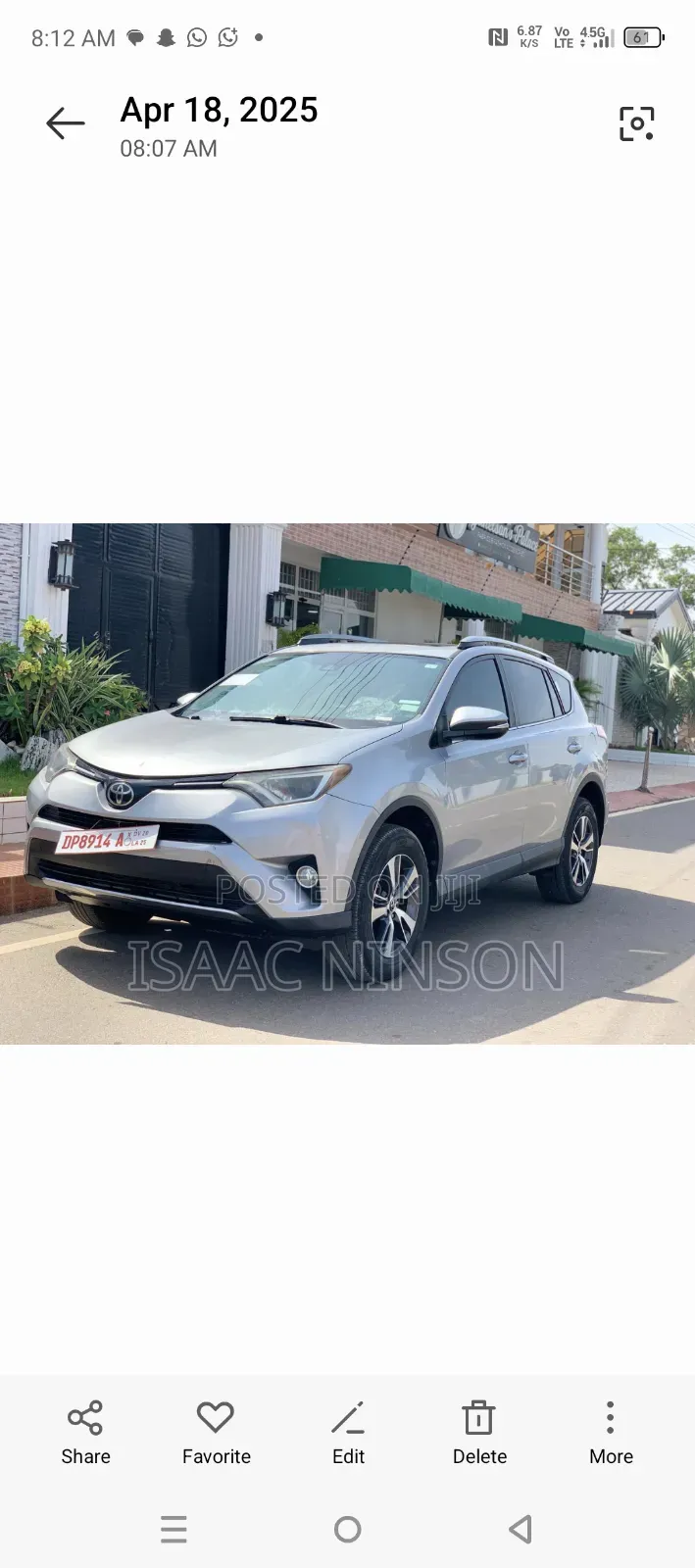 Toyota RAV4 2018 Silver