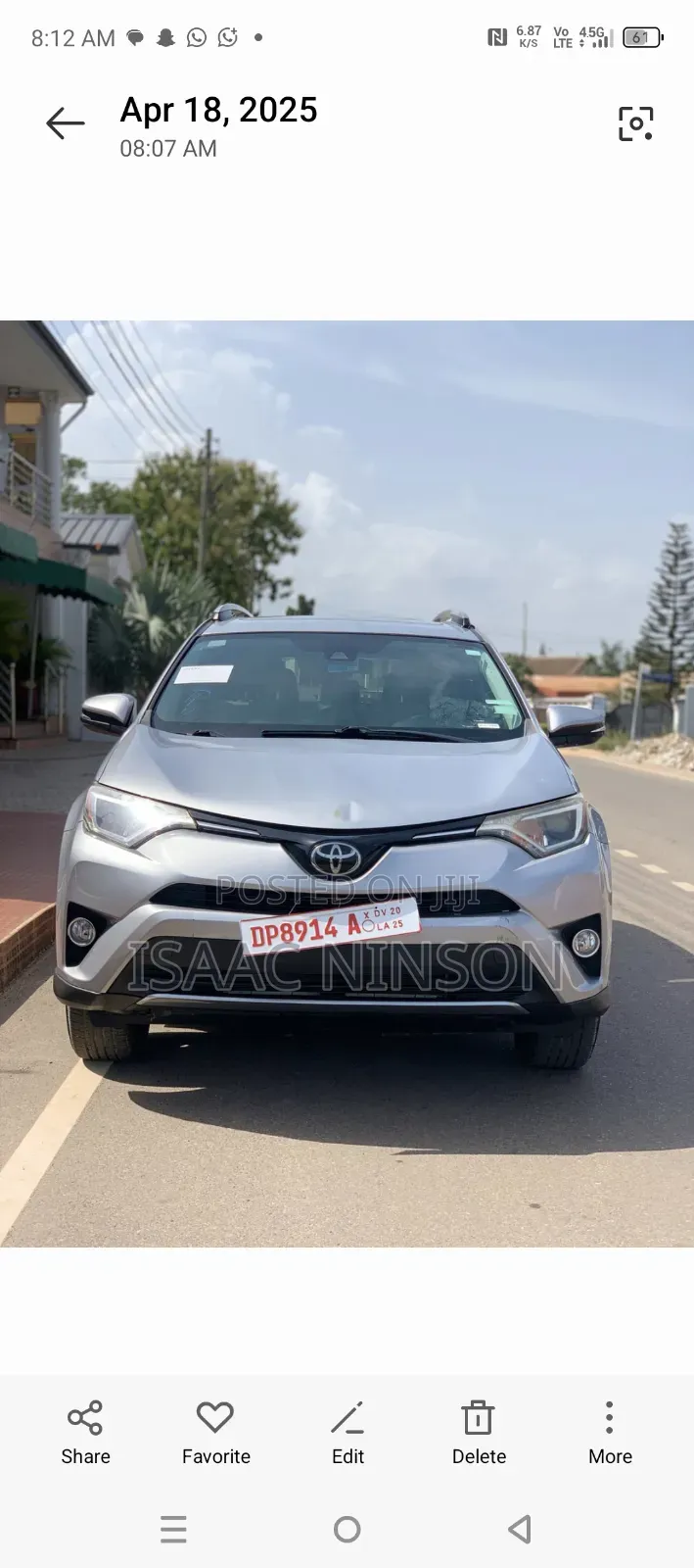 Toyota RAV4 2018 Silver