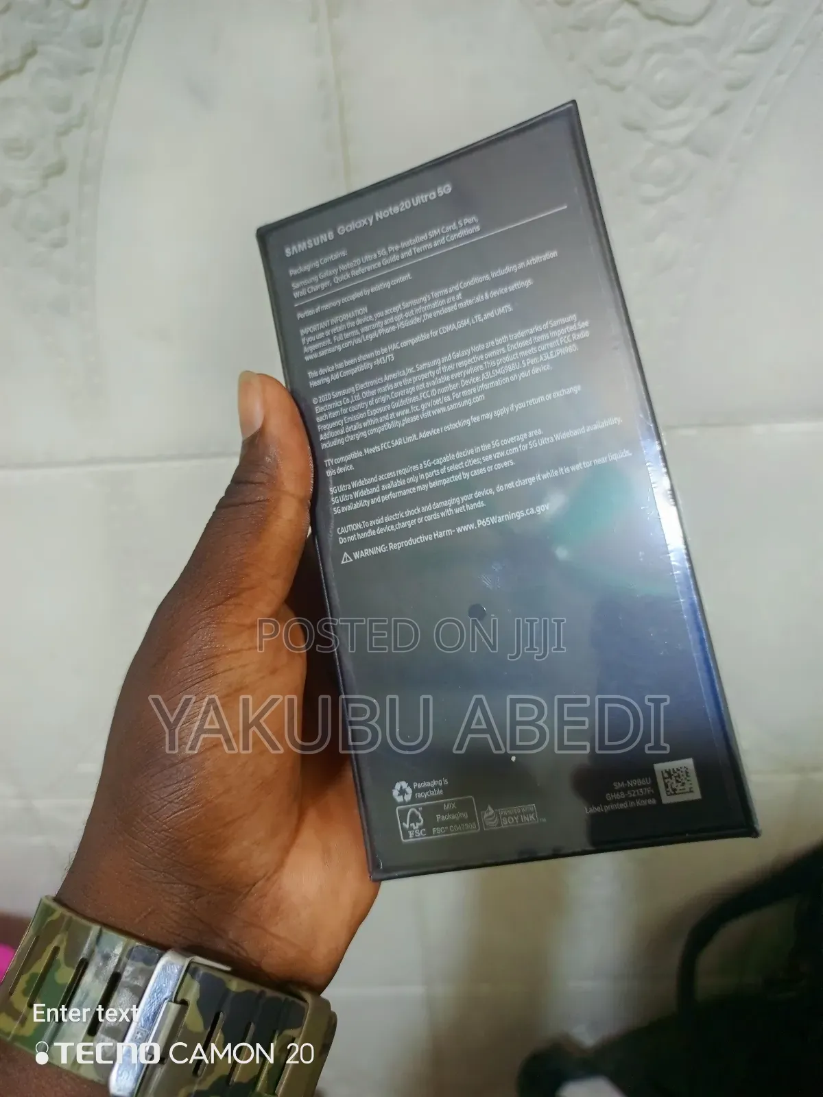 New Samsung Galaxy Note 20 Ultra 5G 128 GB Black