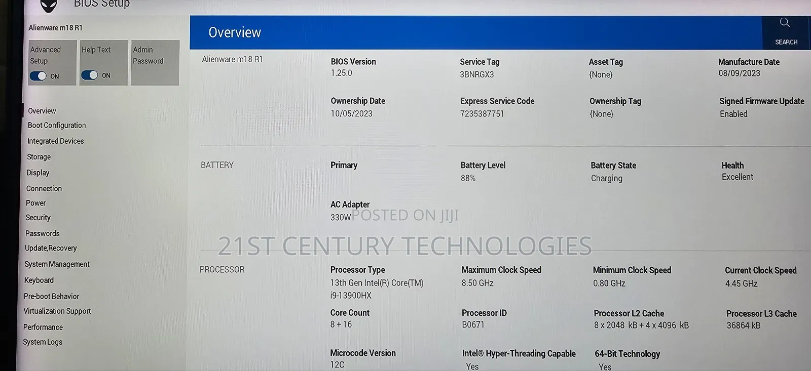 Laptop Dell Alienware M18X 32GB Intel Core I9 SSD 1T