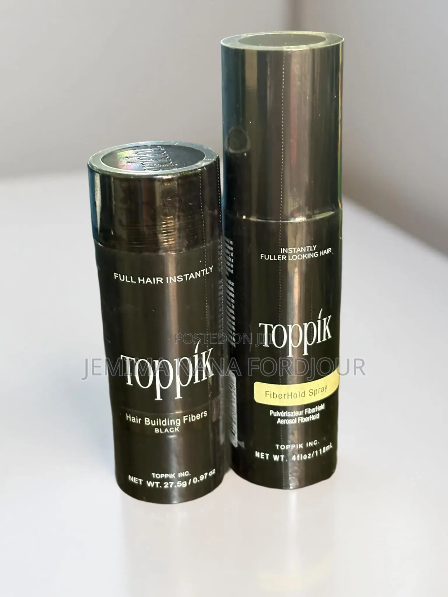 Toppik Hair Fiber Black 27.5g + Fiberhold Spray