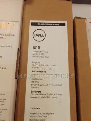 New Laptop Dell G15 5535 16GB Intel Core I7 SSD 1T