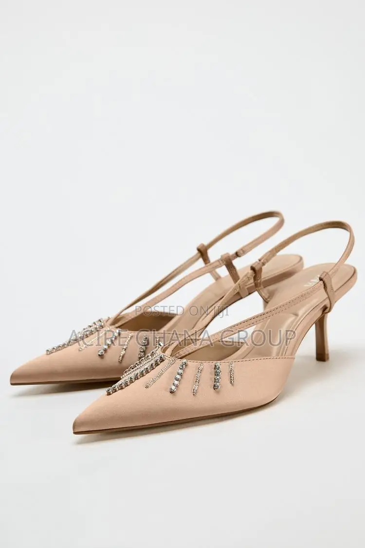 Zara Rhinestone Heeled Slingback