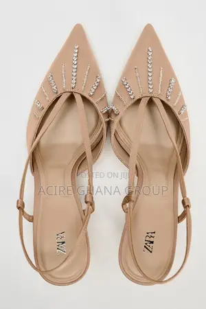 Zara Rhinestone Heeled Slingback