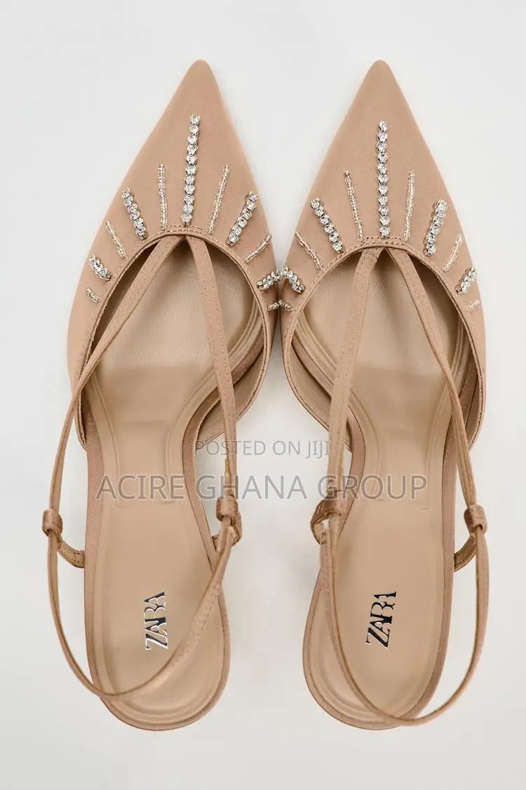 Zara Rhinestone Heeled Slingback