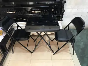 Glass Table With Two Chairs.
