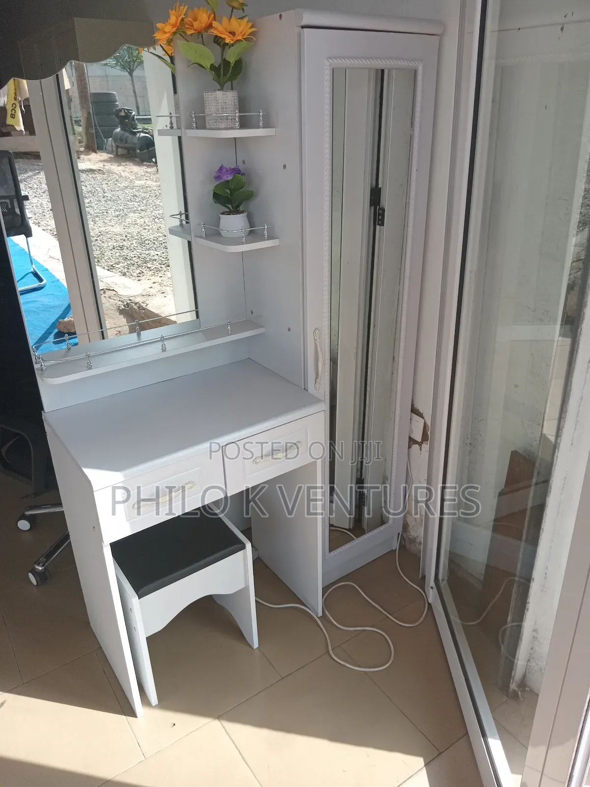 Full Glass Door Dressing Mirror
