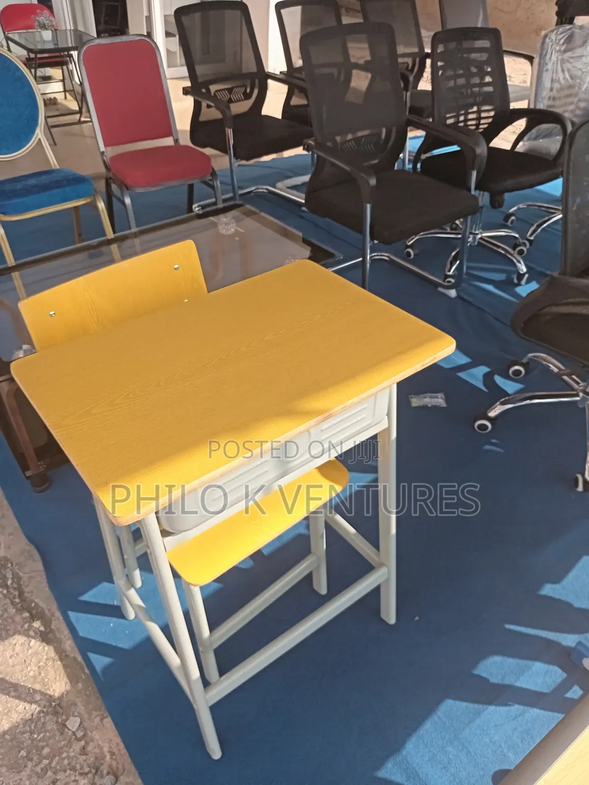 Study Desk Yellow Colour