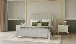 Photo - Bed Frame With 2 Bedside Table (Double Size)