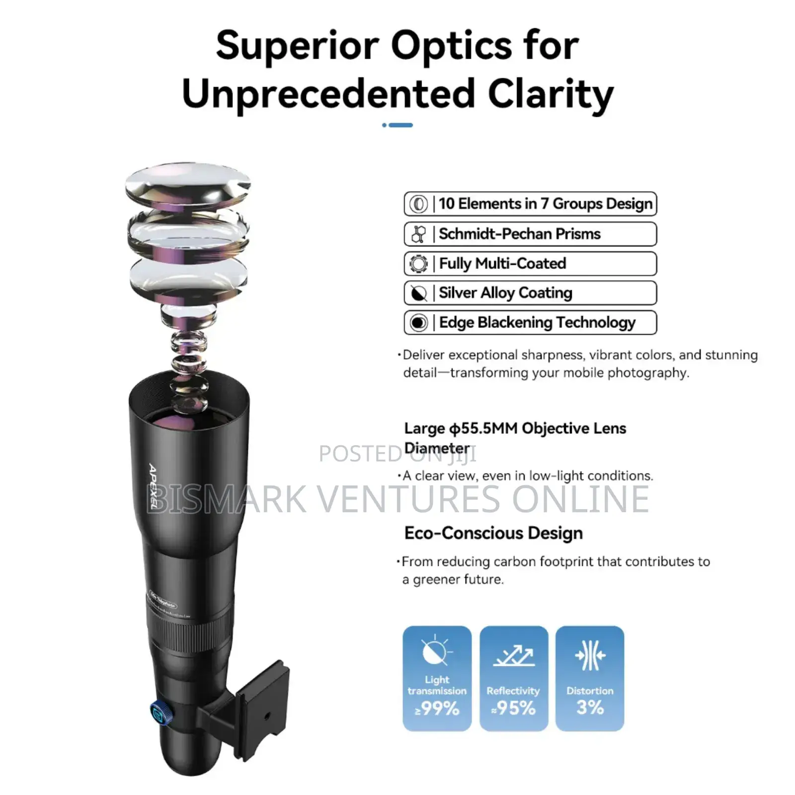 50x Zoom Telephoto Lens For Smartphones