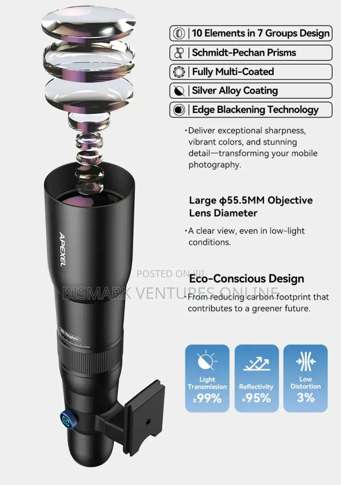 50x Zoom Telephoto Lens For Smartphones