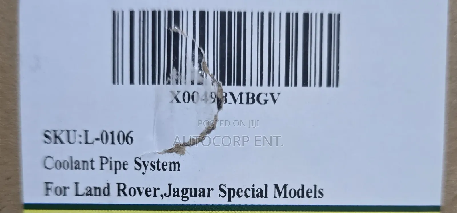 Land Rover / Jaguar V6 Metal Coolant Pipes