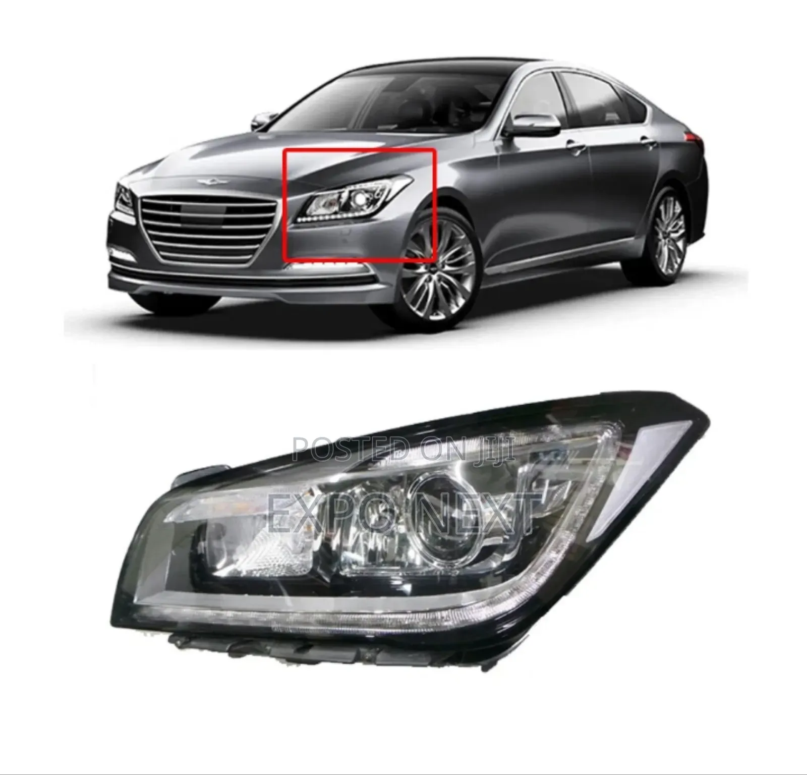 Hyundai Genesis Projector Black Headlights Led 2016-2018